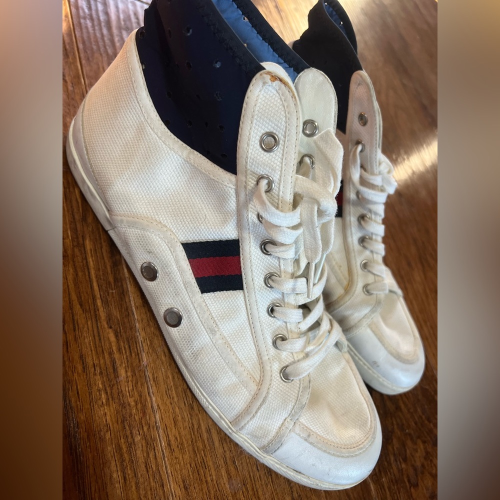 White Gucci sneakers size 11 for men